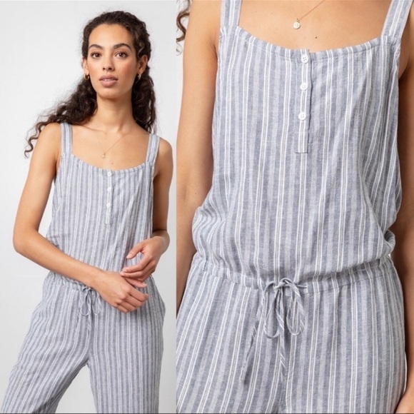 RAILS Brooklyn Caldas Stripe Pants Jumpsuit Size Small - Picture 2 of 9